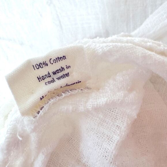 All That Remains Cotton Gauzy Midi Dress White Australian Sustainable AU12/US 8 - Picture 10 of 13